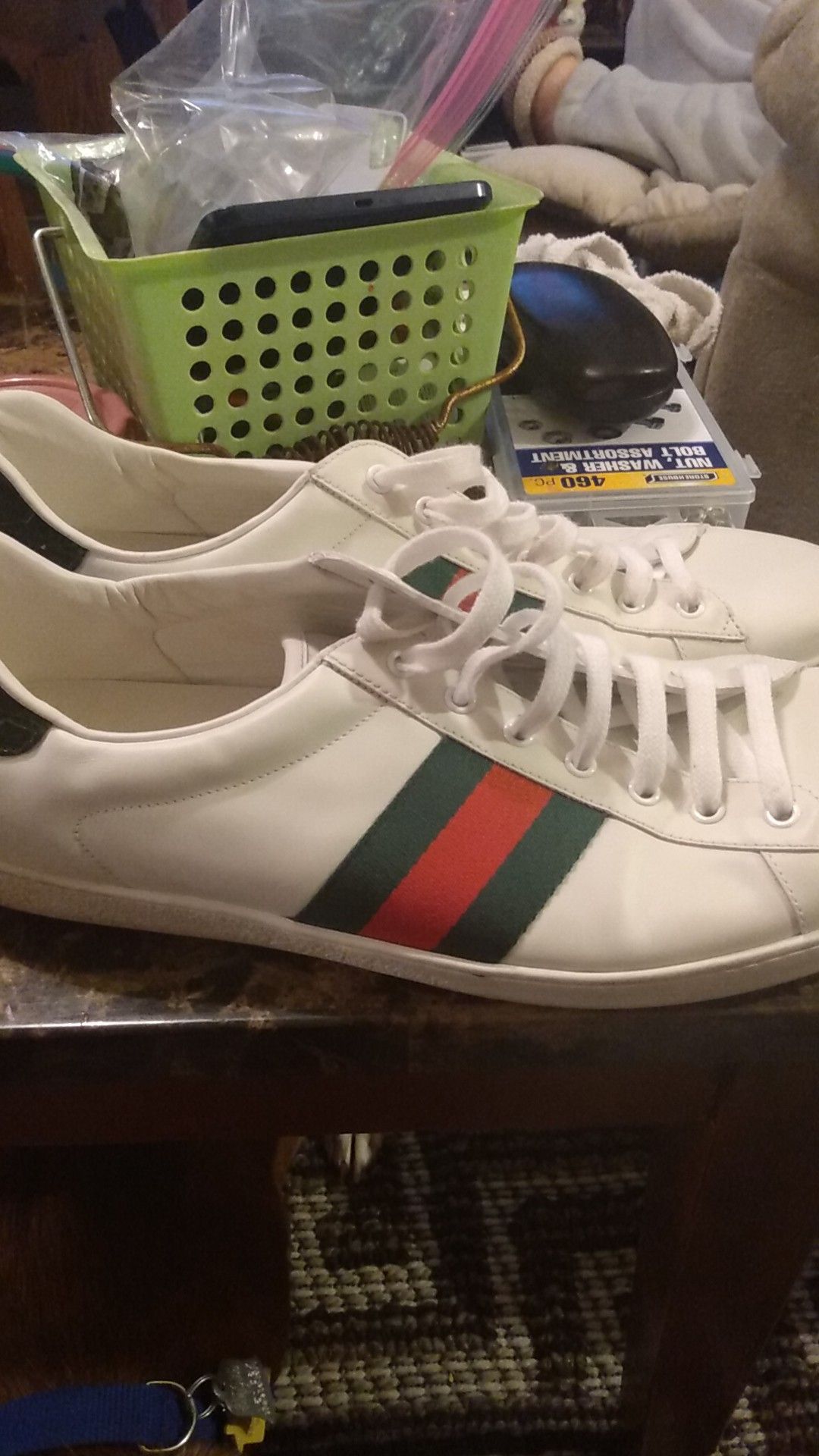 Mens Gucci Ace Star & Bee Sneakers