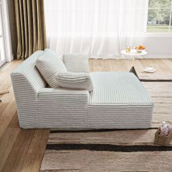 Single Cloud Oversized Chaise Lounge Sofa