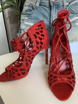 Zara red heels