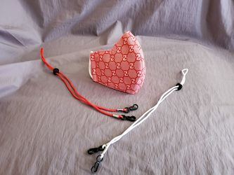 Red Face Mask & Lanyard 2 pc Set