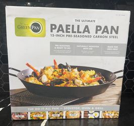 GreenPan 15” Pre-seasoned Carbon Steel Paella Pan