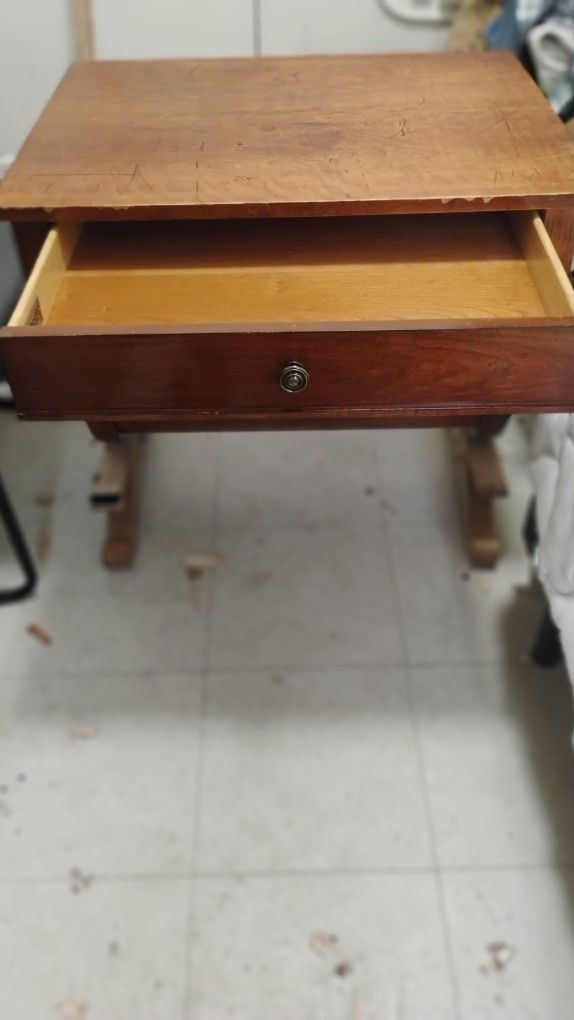 100% Walnut Wooden Side Dresser Door Side Table 
