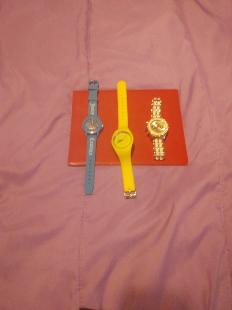 THREE. WATCHES.   ALL WORKS. JUST.   NEED. BATTERS