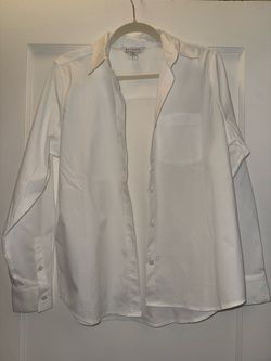 Athleta White Button-Down Shirt – Size S