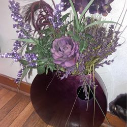 27” Purple Floral Arrangement & Vase