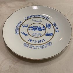 Vintage  Sutton, Nebraska  Centennial Collector Plate.     Mint.      ON SALE NOW