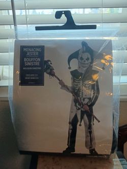Menacing Jester Halloween Costume Child Large 12-14