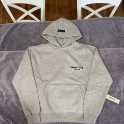 Fear of god essentials hoodie dark oatmeal s22
