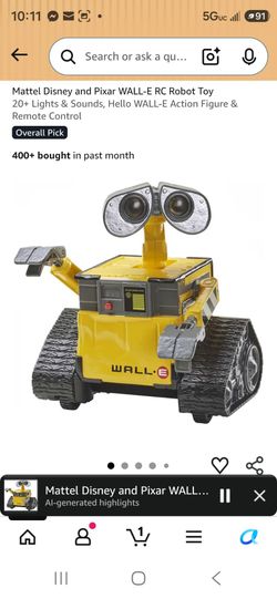 Mattel Disney Pixar WALL-E RC Robot Toy
