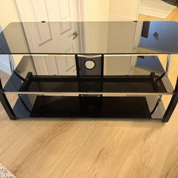Glass Shelves TV Stand