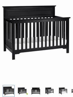 DaVinci Autumn 4-in-1 Black Wood Convertible Baby Crib
