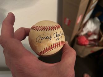 Mickey mantle signed baseball with rare middle name signature