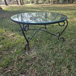 Glass top coffee table