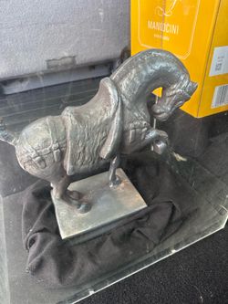Solid pewter Chinese fighting horse