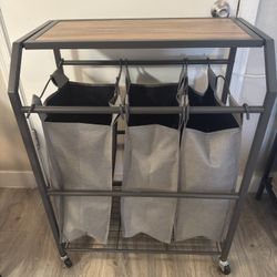 Trinity Three Bin Laundry Cart