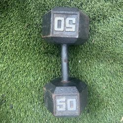 Single 50lb Dumbbell 