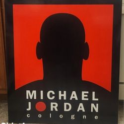 Vintage Original 1996 MICHAEL JORDAN COLOGNE 2-SIDED PROMO AD MACY'S STORE DISPLAY BOARD