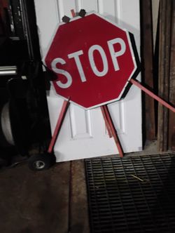 Stop Sign On Stand