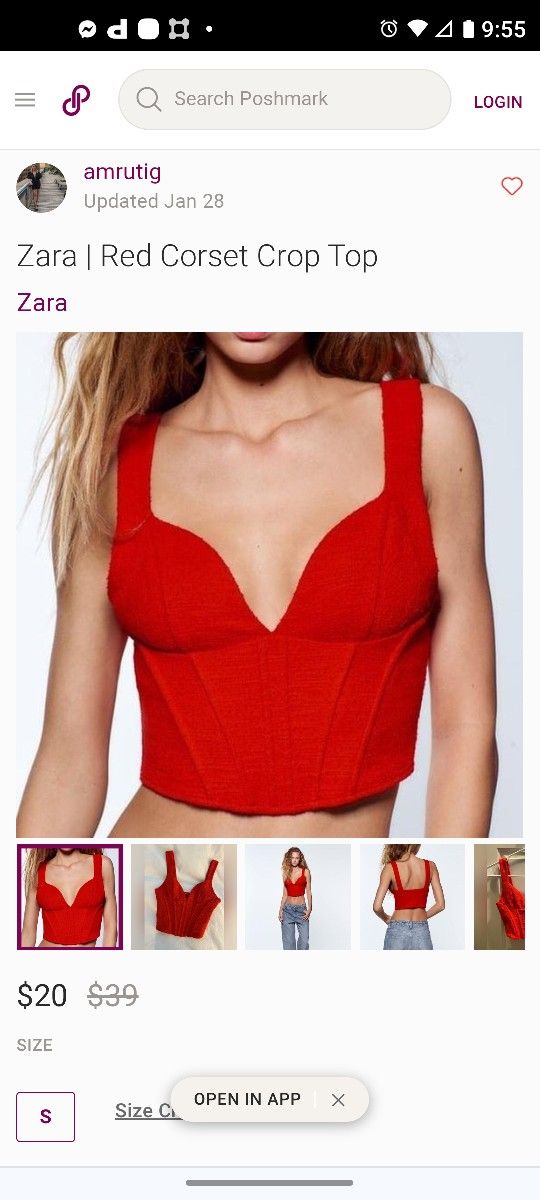 ZARA Corset Top MEDIUM $8.