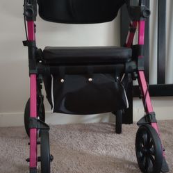 2-1 Rollator Wheelchair Walker-black 
