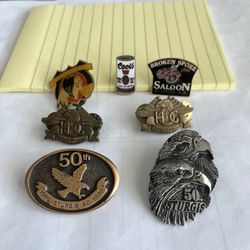 Harley Davidson And Sturgis Pins, Lot of (7) Seven