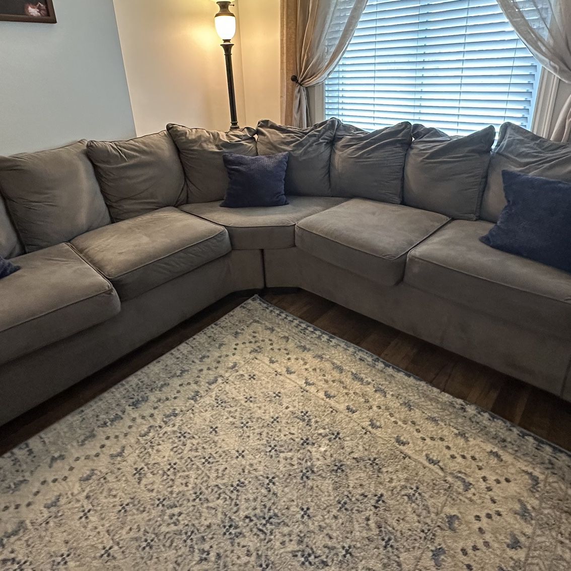 Diamond 2 Piece Sectional Couch For