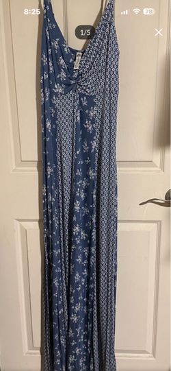 Blue Floral Maxi Dress