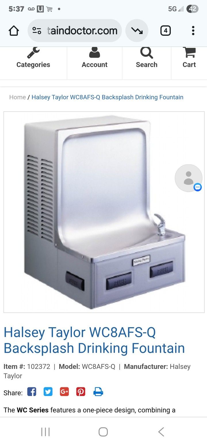 BackSplash Drinking Fountain 