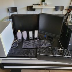 Lot Of Computers, Power Supply, TV/Monitor, Speakers, Keyboards, Misc Parts/Cables