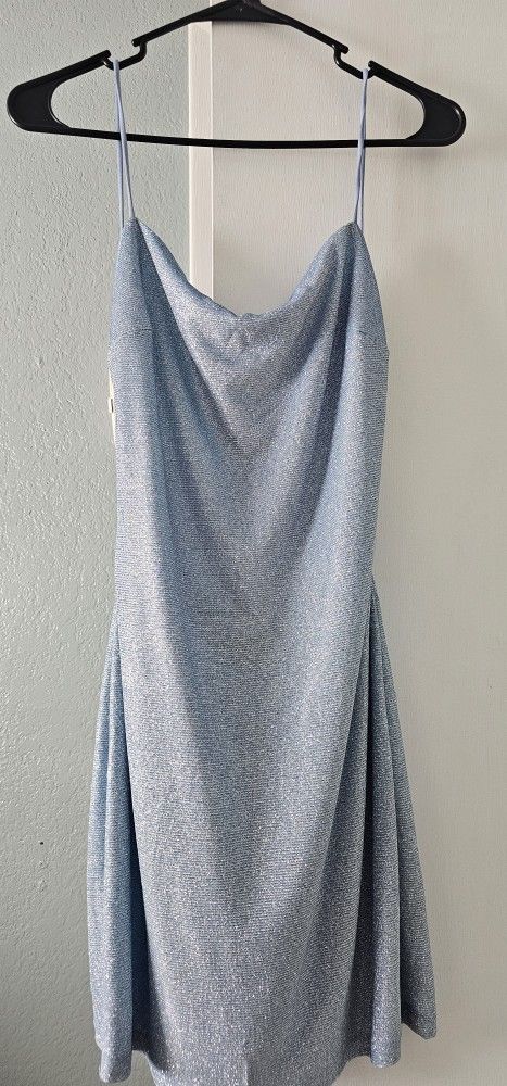 Baby Blue Fitted Dress/party Dress