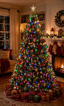 Pre-lit 7 ft Briarwood Christmas tree