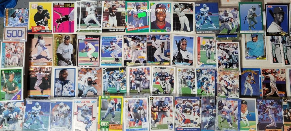 Baseball Football Cards From 80's & 90's Premium 