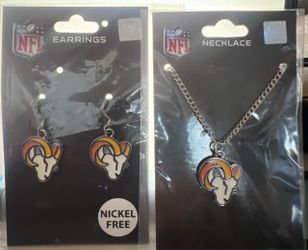 NFL Rams earrings/necklace set
