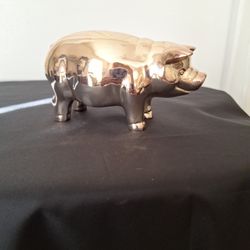 REED & BARTON CLASSIC SILVER PLATED PIGGY BANK, 6 1/8" X 3 1/2" 