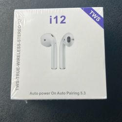 I12 True Wireless In Ear Earbuds, White