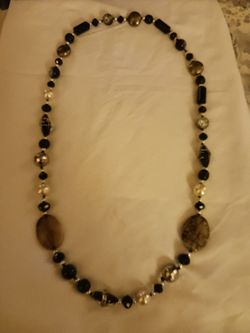 Black Mixed Bead Necklace