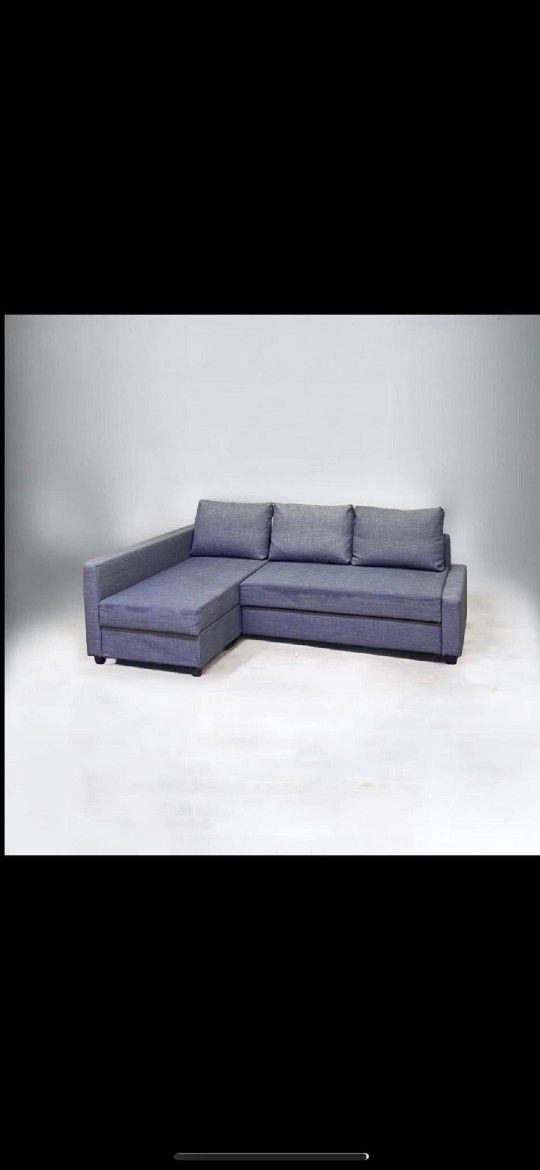Gray Sleeper Sectional Couch Futon Bed