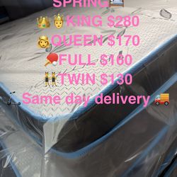 Queen mattress and boxspring we deliver