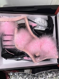 Pleaser Pink Fur Heels