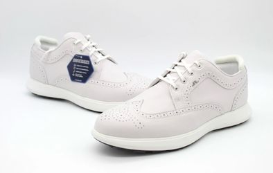 J.Lindeberg Fairway Brogue Golf Shoes White EU 46 US 13-13.5 Leather Sneaker