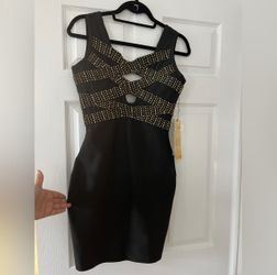 Black Rhinestone Dress