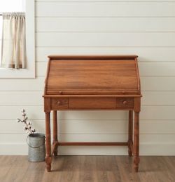 Moving Sale! Modern Farmhouse Honey Oak Roll Top Desk