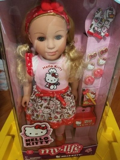 Hello Kitty Poseable Doll New