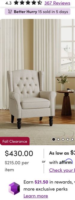 Fancy chair for corner set up new