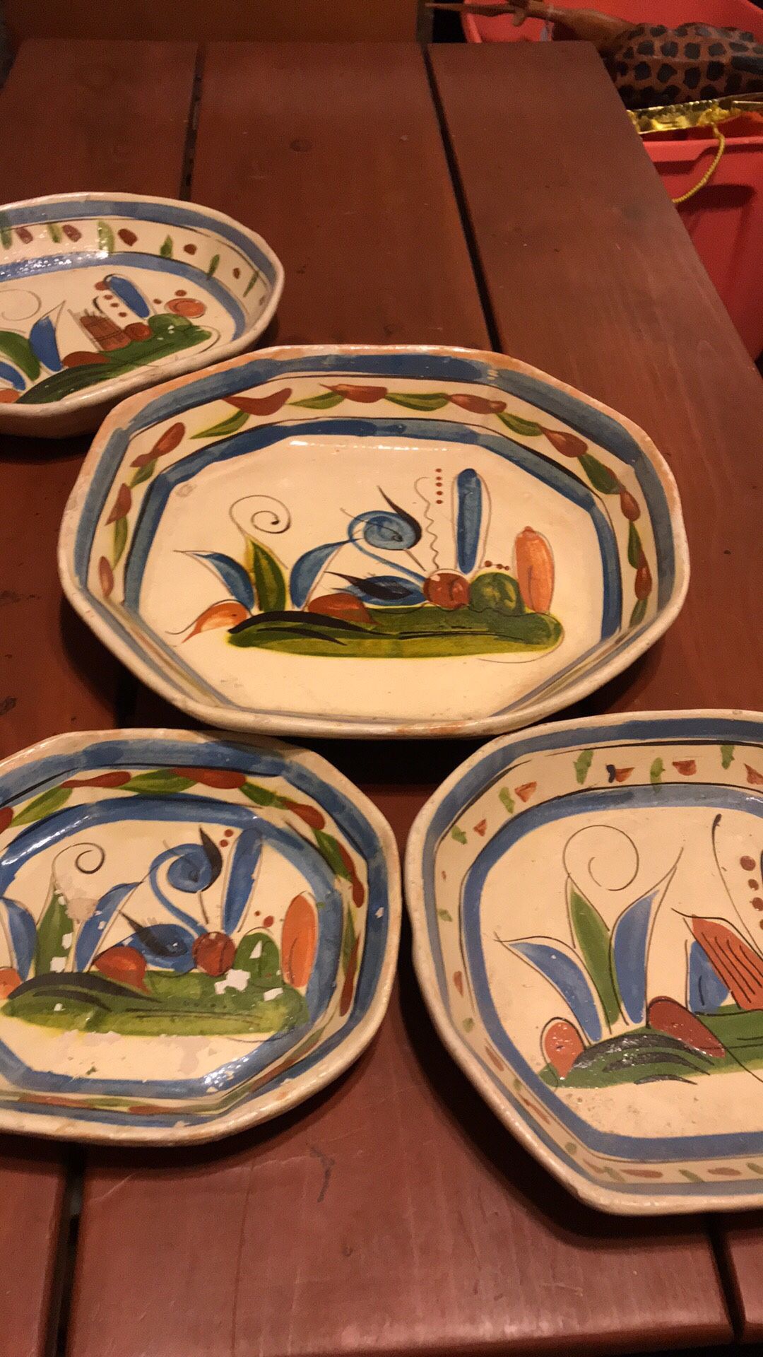 Mexican pottery set
