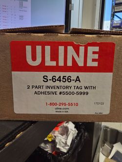 2 Part Inventory tags with adhesive strip.