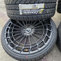 22" New Staggerd MERCEDES & New Tires For MERCEDES BENZ S580