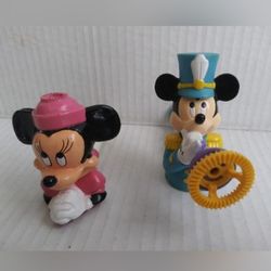 Disney Mickey and Minnie Mouse Vintage Bubble Blowers toy set