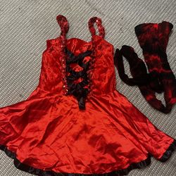 Girls Devil Costume With Tights