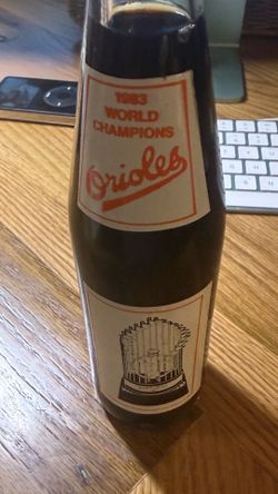 Coca-Cola World Champions Baltimore Orioles bottle
